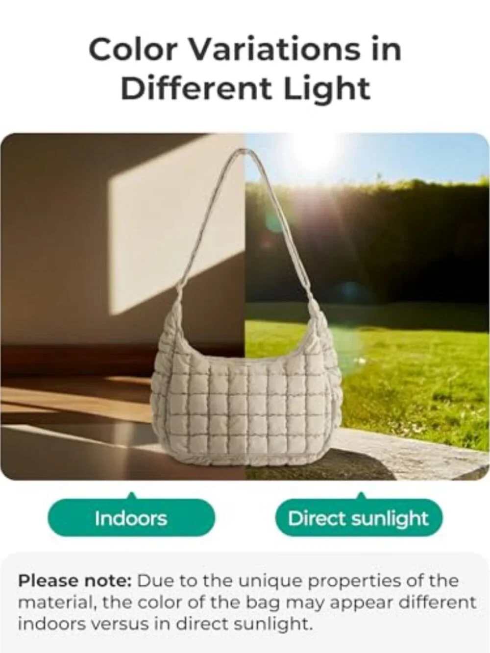 Quilted Crossbody Bag for Women Travel Hobo Shoulder Purse Fits iPad